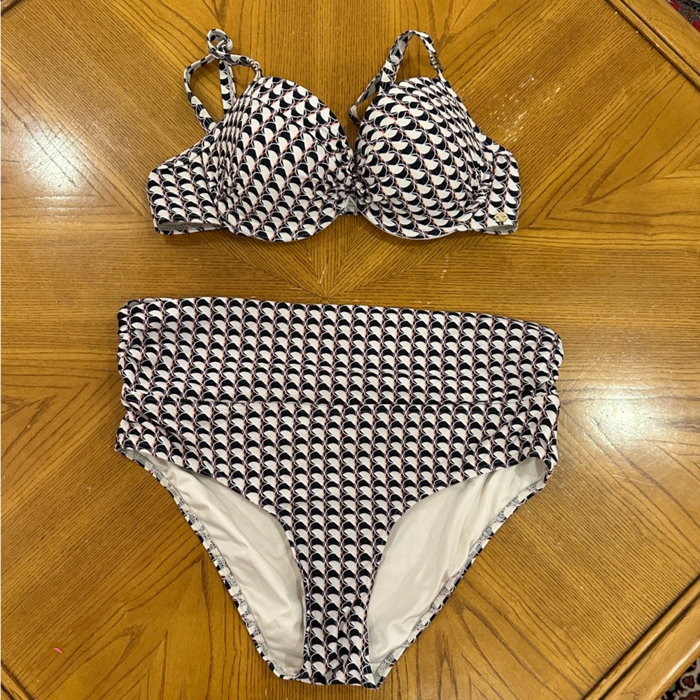 Next Direct Black and White Bikini Set